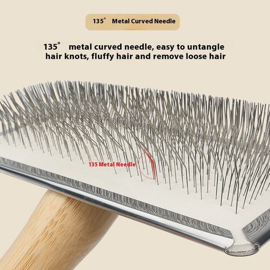 HKM-8453181 Wooden and Bamboo Cat Combing Device for Effective Hair Removal