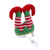 HKM-8453565 Funny Striped Clown Hat for Dogs - Comfortable Flannel Christmas Ornament