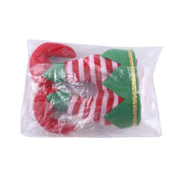 HKM-8453565 Funny Striped Clown Hat for Dogs - Comfortable Flannel Christmas Ornament