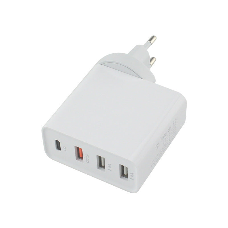 HKM-845395 48W Four-Port Type-C Mobile Phone Charger with LED Indicator