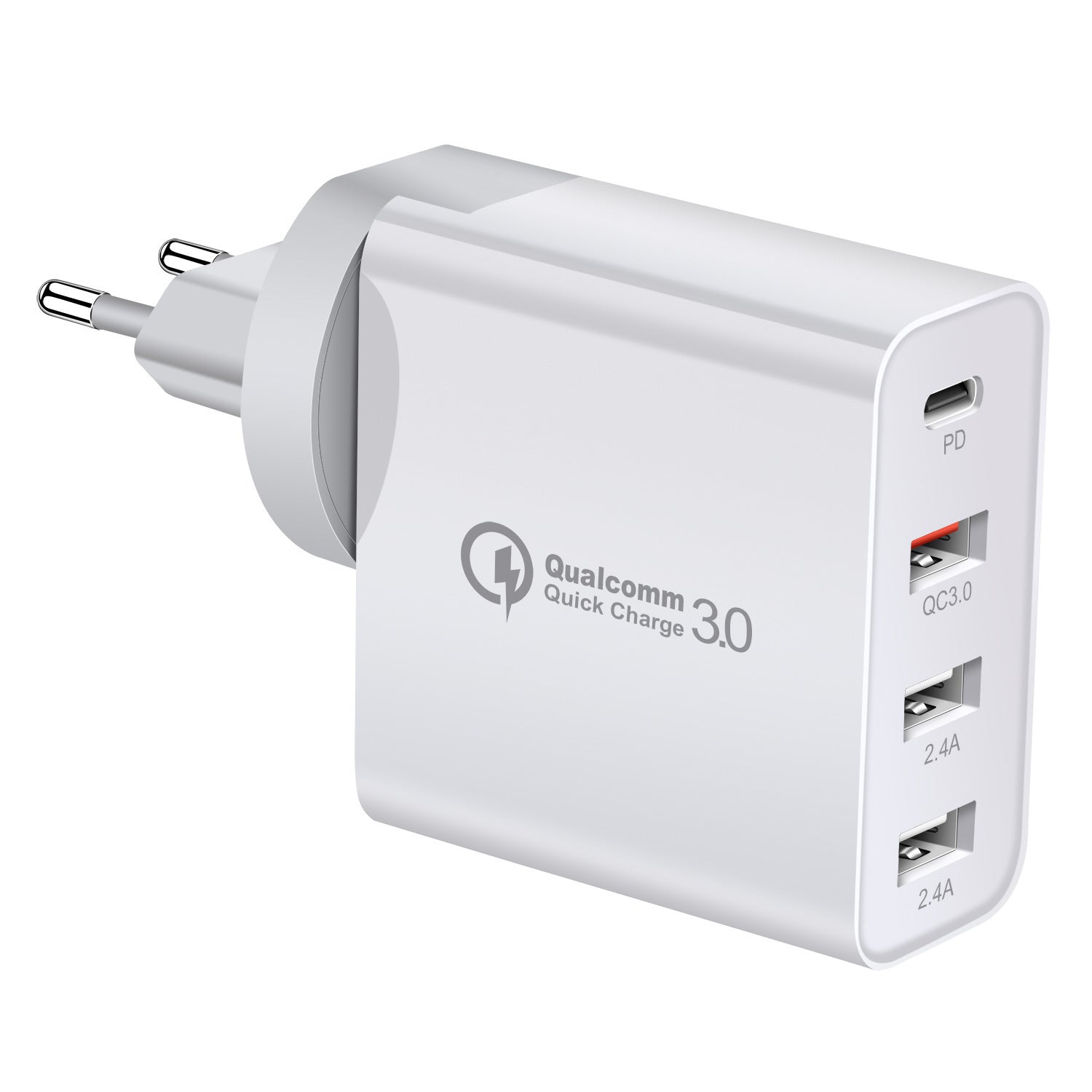 HKM-845395 48W Four-Port Type-C Mobile Phone Charger with LED Indicator