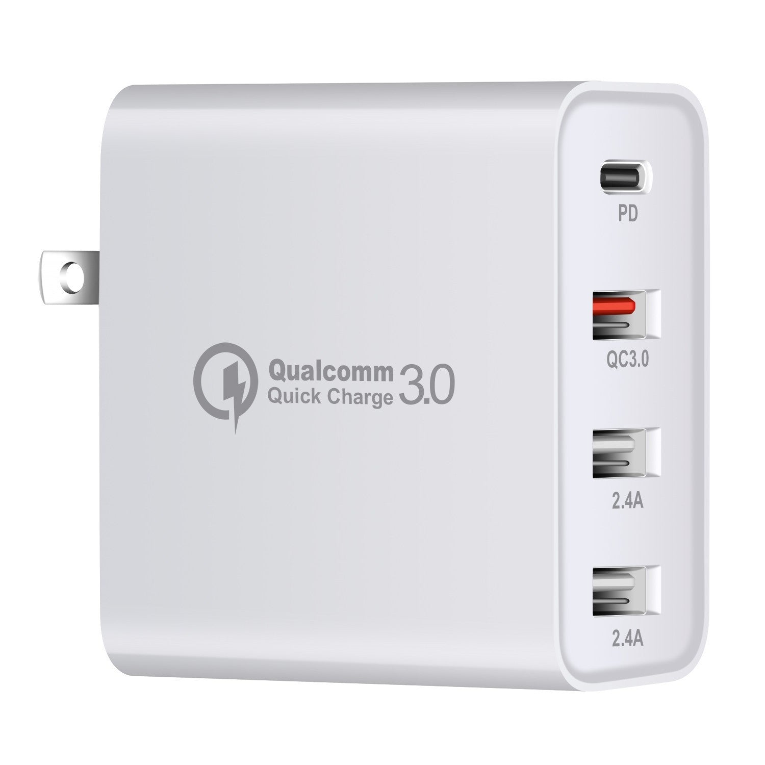 HKM-845395 48W Four-Port Type-C Mobile Phone Charger with LED Indicator