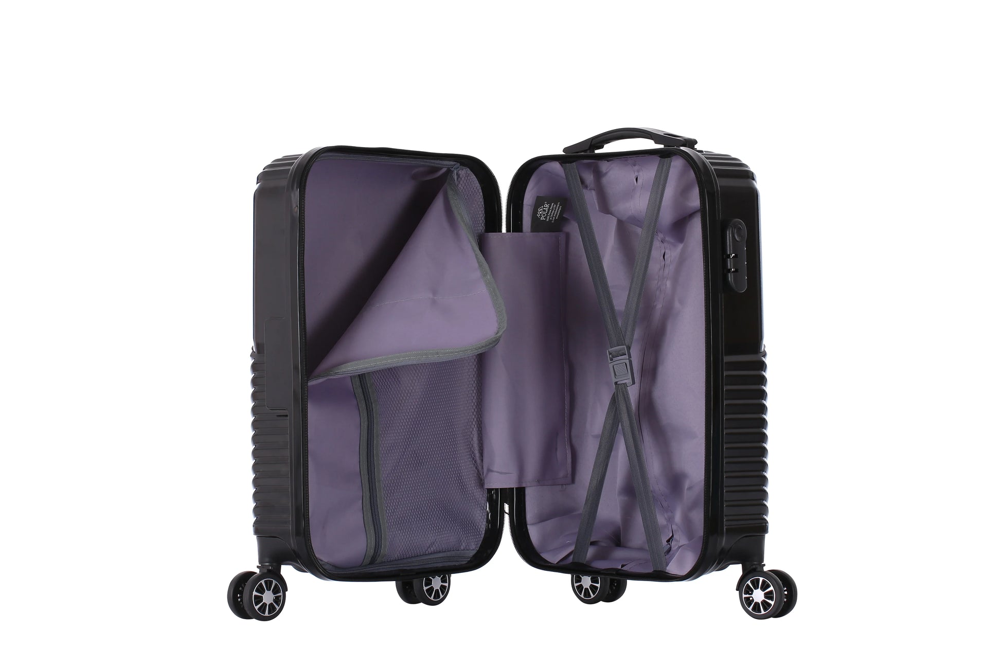 HKM-845395 Customisable Travel Trolley Suitcase Set with Small Cosmetic Bag and Lightweight ABS Design