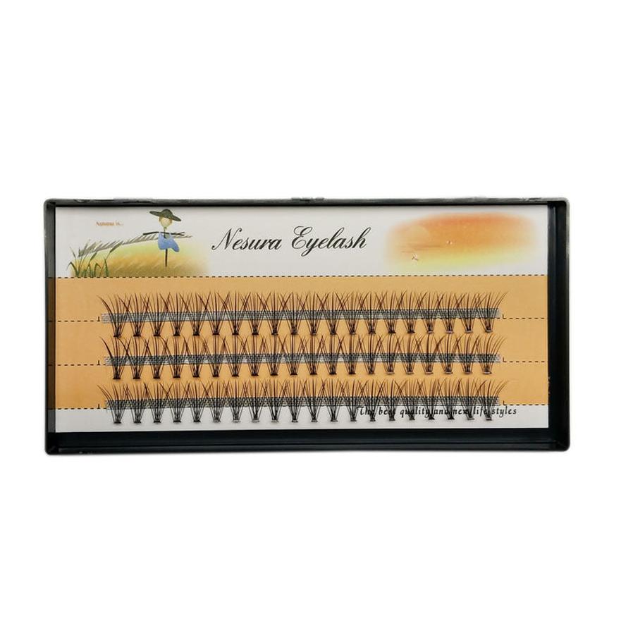 HKM-845395 Imitation Mink Hair Grafted False Eyelashes - 60 Pieces, Black, Size Range: 6-14mm