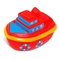 HKM-845459 Cartoon Rubber Bath Toy Set for Toddlers - Boat, Plane, and Car Squirters for Fun Bathtub Play