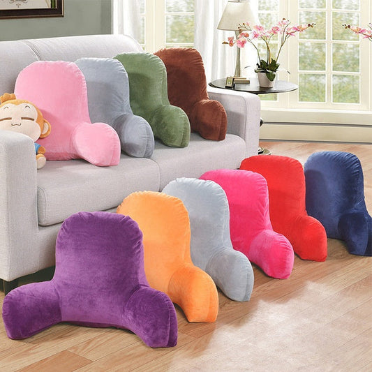 HKM-845459 Solid Color Corduroy Cushion with Armrest - Polyester Filling, Multiple Sizes Available