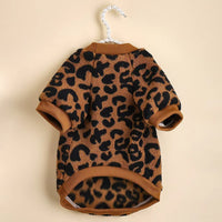 HKM-8454973 Leopard Print Dog Sweater for Warmth and Style - Available in Multiple Sizes