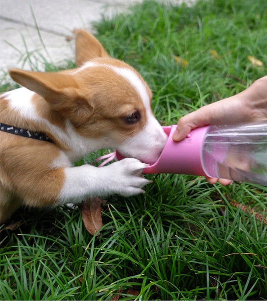 HKM-8455229 Portable Leak-Proof Pet Water Bottle with Food Dispenser for Traveling and Walking