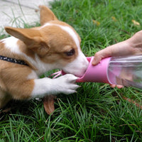 HKM-8455229 Portable Leak-Proof Pet Water Bottle with Food Dispenser for Traveling and Walking