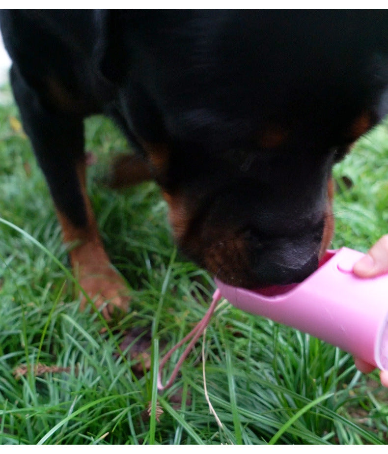 HKM-8455229 Portable Leak-Proof Pet Water Bottle with Food Dispenser for Traveling and Walking