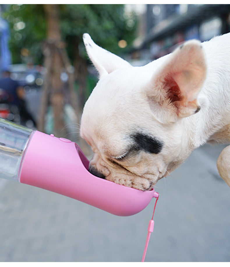 HKM-8455229 Portable Leak-Proof Pet Water Bottle with Food Dispenser for Traveling and Walking