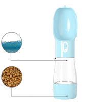 HKM-8455229 Portable Leak-Proof Pet Water Bottle with Food Dispenser for Traveling and Walking