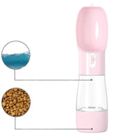 HKM-8455229 Portable Leak-Proof Pet Water Bottle with Food Dispenser for Traveling and Walking