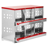HKM-8455357 6 Compartment Chicken Nesting Box with Sloping Roof, Durable Iron Structure, Easy Assembly, 33 x 16.92 x 23.81 Inches