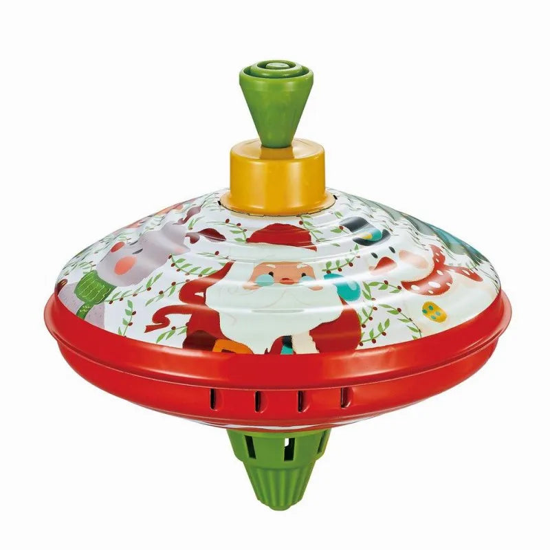 HKM-845587 Classic Metal Hand-Pulled Spinning Top Toy for Kids – Holiday Gift for Ages 3 and Up