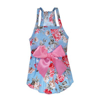 HKM-8456765 Charming Princess Summer Dress for Pets in Various Floral and Polka Dot Designs