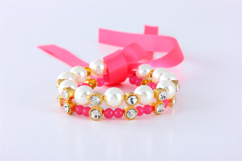 HKM-8457149 Colorful Bowknot Pearl Pet Collar for Cats and Dogs in Various Sizes