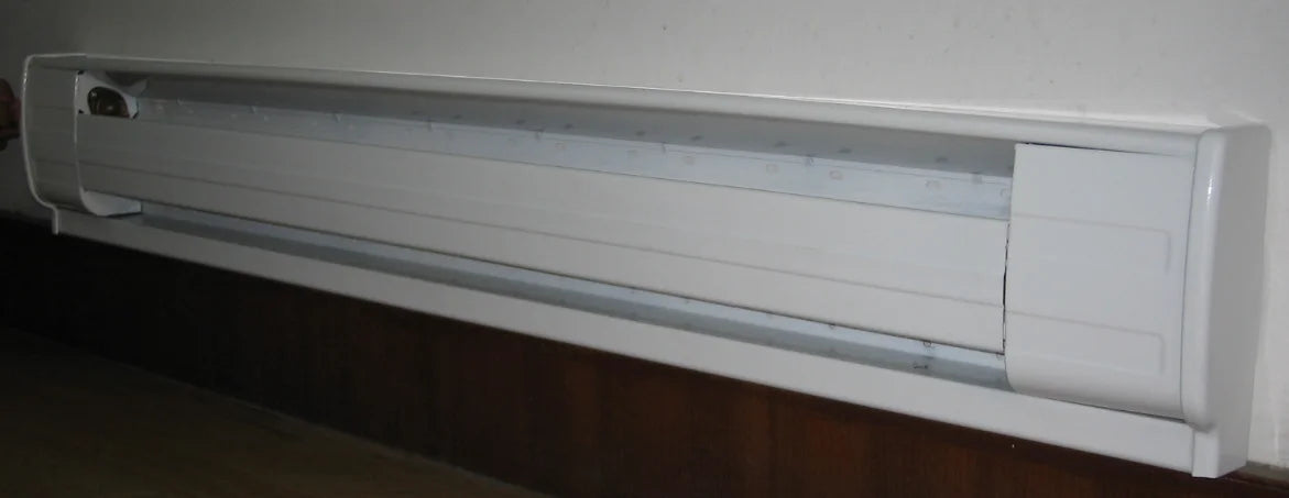 HKM-845779 Electric Convector Baseboard Heater with Adjustable Thermostat and Overheat Protection, 1500W, White