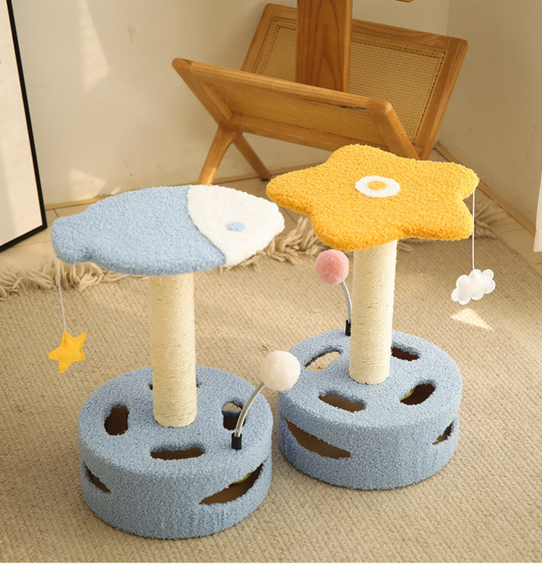 HKM-8458429 Sturdy Cat Climbing Frame with Sisal Scratching Board for Cats