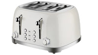 HKM-845907 Vintage Stainless Steel 4-Slice Waffle and Bread Toaster, Electric Kitchen Appliance