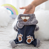 HKM-8459581 Cotton Padded Leisure Wear for Pets with Fun Paw Print Design