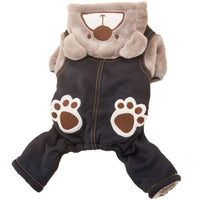 HKM-8459581 Cotton Padded Leisure Wear for Pets with Fun Paw Print Design