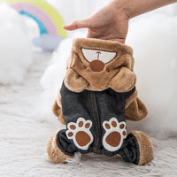 HKM-8459581 Cotton Padded Leisure Wear for Pets with Fun Paw Print Design