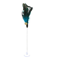 HKM-8459965 Funny Cat Toy Mouse Rod with Sucker and Spring - Interactive Plush Feather Toy for Kittens