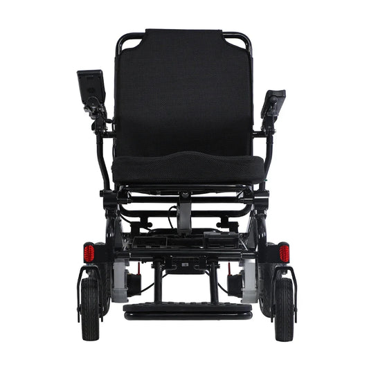 HKM-846035 Foldable Electric Wheelchair with Remote Control for Elderly, Aluminum Alloy Frame, Lightweight and Compact Design, 120KG Capacity