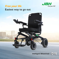 HKM-846035 Foldable Electric Wheelchair with Remote Control for Elderly, Aluminum Alloy Frame, Lightweight and Compact Design, 120KG Capacity