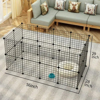 HKM-8460605 Portable Metal Wire Playpen for Small Animals - Guinea Pigs, Rabbits, Hedgehogs, and Hamsters - Indoor and Outdoor Use, Easy Assembly, 24 Panels