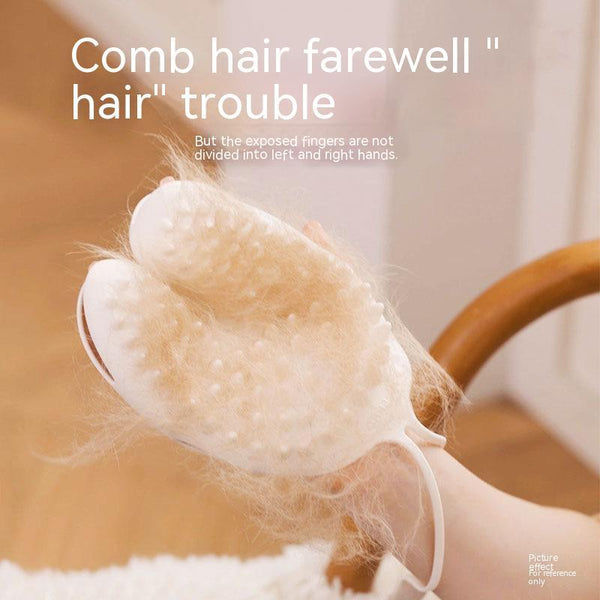 HKM-8460733 Pet Grooming Gloves for Cats and Dogs - Silicone Hair Removal and Massage Brush