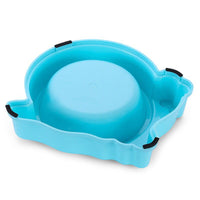 HKM-8461117 Cartoon Snail Shape Stainless Steel Pet Bowl for Food and Water - Pink, Green, Blue