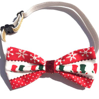 HKM-8461501 Festive Christmas Hat and Bow Tie Set for Pets, Cloth Decoration Accessories