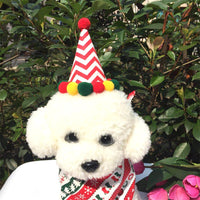HKM-8461501 Festive Christmas Hat and Bow Tie Set for Pets, Cloth Decoration Accessories