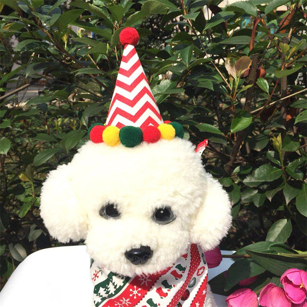 HKM-8461501 Festive Christmas Hat and Bow Tie Set for Pets, Cloth Decoration Accessories