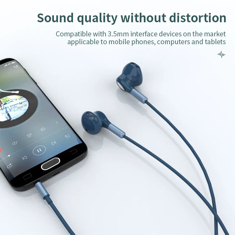 HKM-846163 In-Ear Wired Earbuds with Microphone for iPhone - Ideal for Gaming and Sports