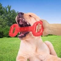 HKM-8463549 Durable Interactive Dog Bone Chew Toy for Aggressive Chewers with Pull Band
