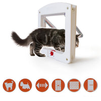 HKM-8465725 Smart Control Pet Door for Small Dogs and Cats – Model CF02, ABS & Acrylic, 4 Entry Modes