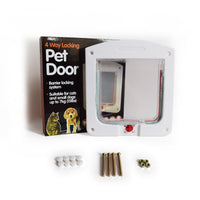 HKM-8465725 Smart Control Pet Door for Small Dogs and Cats – Model CF02, ABS & Acrylic, 4 Entry Modes