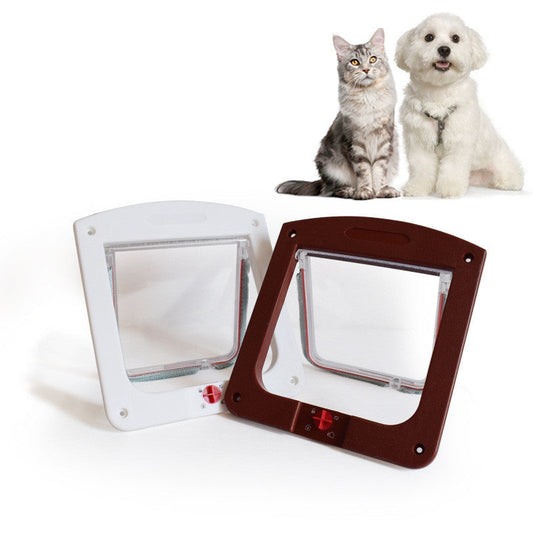 HKM-8465725 Smart Control Pet Door for Small Dogs and Cats – Model CF02, ABS & Acrylic, 4 Entry Modes
