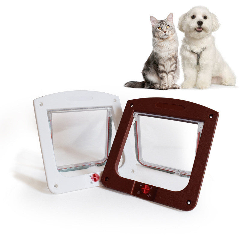 HKM-8465725 Smart Control Pet Door for Small Dogs and Cats – Model CF02, ABS & Acrylic, 4 Entry Modes