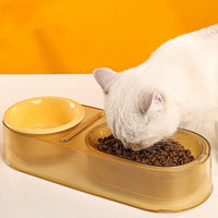 HKM-8466877 Mixed Spoon Bowl for Cats - Taro Purple, Mint Green, Yellow - PC, Stainless Steel, Ceramic