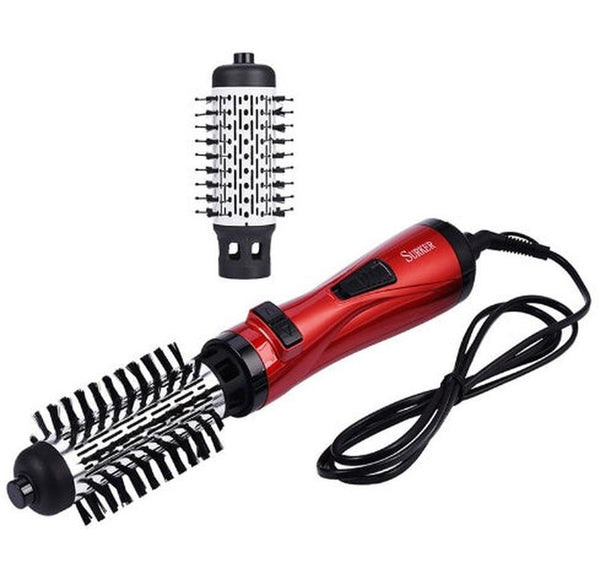 HKM-846803 2 in 1 Multifunctional Hair Dryer Rotary Brush & Curling Iron Styling Tool with 3-Speed Temperature Control