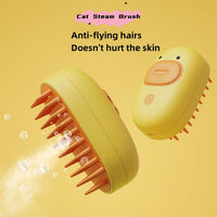 HKM-8468157 3-in-1 Silicone Steam Brush for Cats and Dogs - Grooming, Cleaning, and Massage Tool