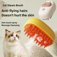 HKM-8468157 3-in-1 Silicone Steam Brush for Cats and Dogs - Grooming, Cleaning, and Massage Tool