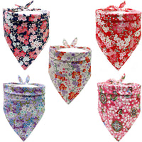 HKM-8468285 Cotton Triangle Scarf for Pets - Dog and Wind-Resistant Design, 63x43x43 cm