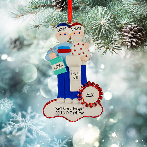 HKM-846931 Wooden Christmas Tree Hanging Ornaments - 3.94" x 2.75" Natural Craft with Color Printing