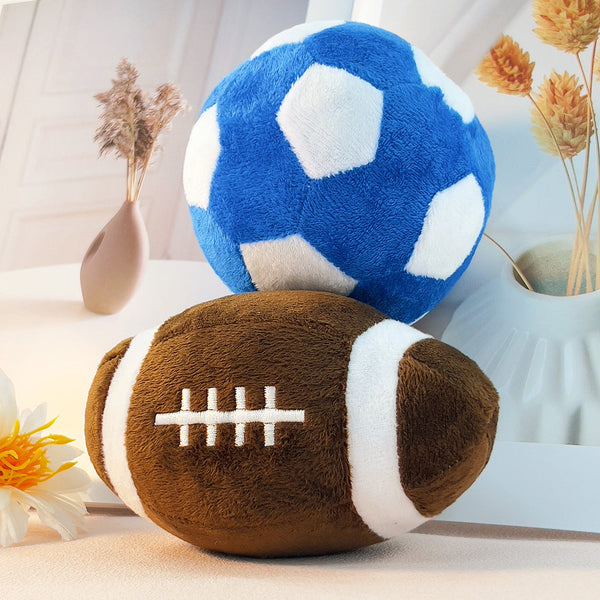 HKM-8470333 Interactive Plush Football and Rugby Dog Training Toy