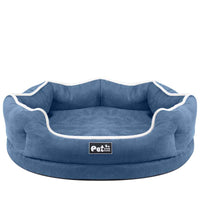 HKM-8470717 Memory Foam Pet Sofa Cushion - Comfortable, Tear-Resistant Nest in Blue, Pink, Grey (S & L Sizes)